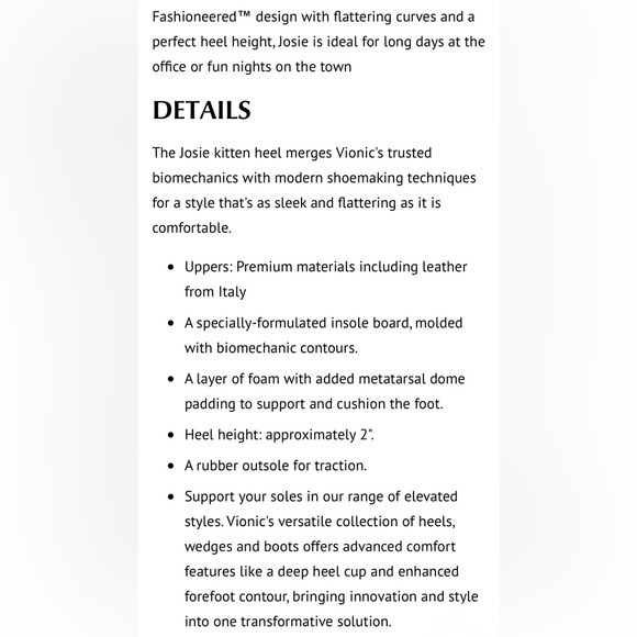 Vionic ‘Josie’ kitten heel - Picture 6 of 11